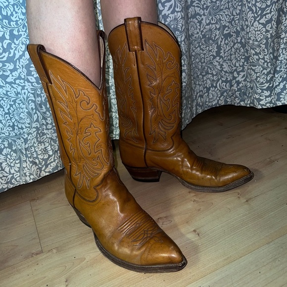 Justin Boots Tan Butterscotch 13” 1636 Cowboy Boots size 9 - Picture 12 of 12